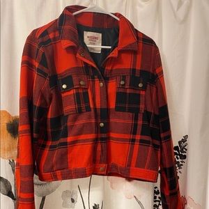 GUD Mossimo Buffalo Plaid Bomber Jacket Si…